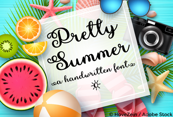 Pretty Summer Font Pretty Summer Font Poster 1