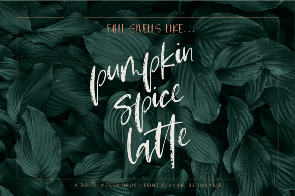 Pumpkin Spice Latte Script Font Poster 1