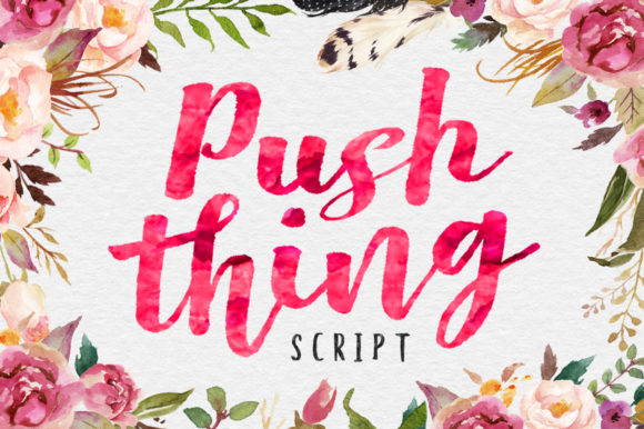 Push Thing Font Poster 1