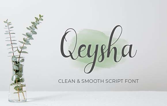 Qeysha Script Font Poster 1