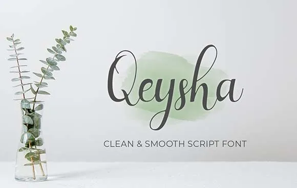 Qeysha Script Font Poster 1