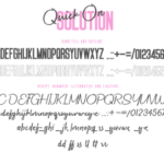 Quick on & Solution Font Poster 7