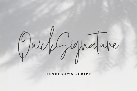 Quick Signature Font Poster 1