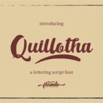 Quillotha Script Font Poster 1