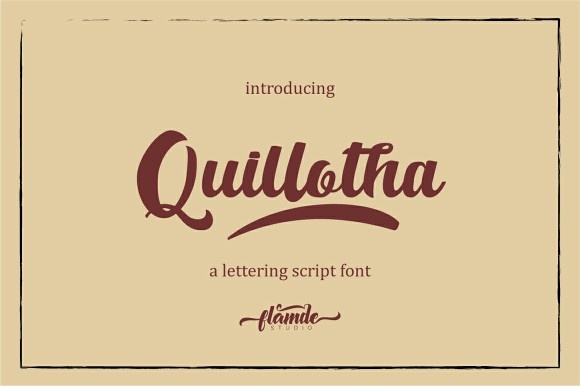 Quillotha Script Font Poster 1