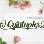 Quintuples Font Poster 1