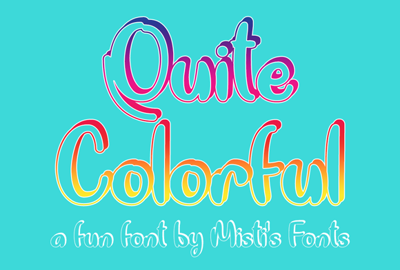 Quite Colorful Font Poster 1