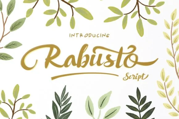 Rabusto Script Font Rabusto Script Font Poster 1