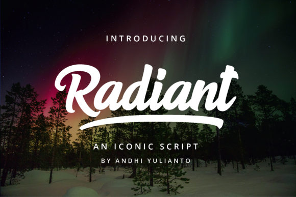 Radiant Script Font Poster 1