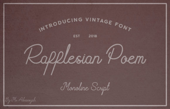 Rafflesian Poem Font