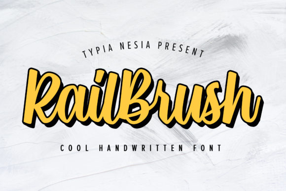 Rail Brush Font Poster 1