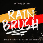 Rain Brush Font Poster 1