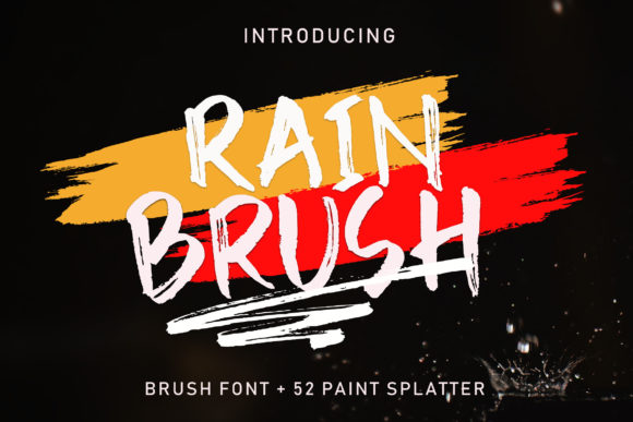 Rain Brush Font Poster 1