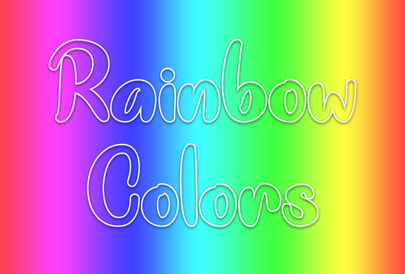 Rainbow Colors Font Poster 1