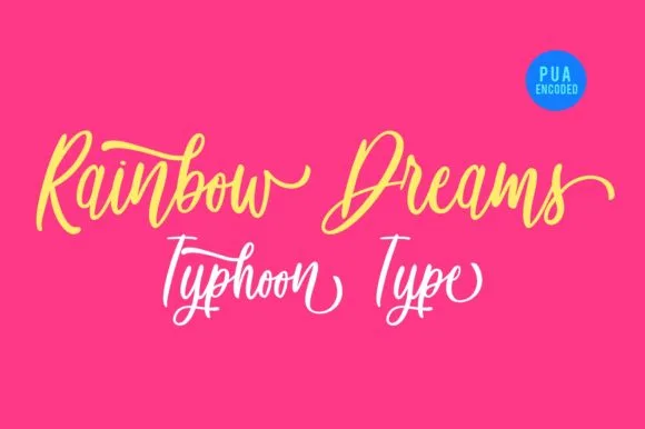 Rainbow Dreams Font Poster 1
