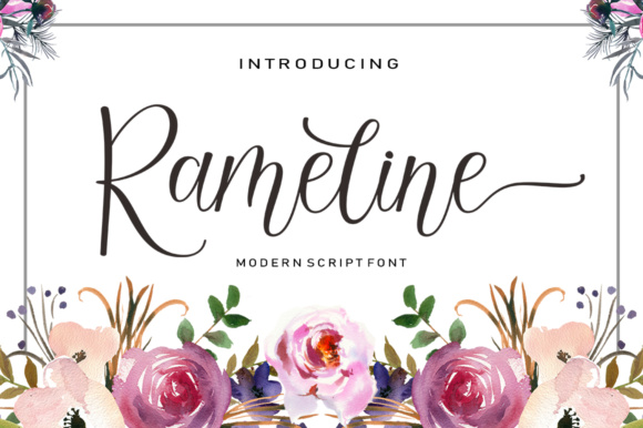 Rameline Script Font Poster 1