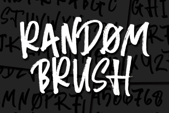 Random Brush Font Poster 1