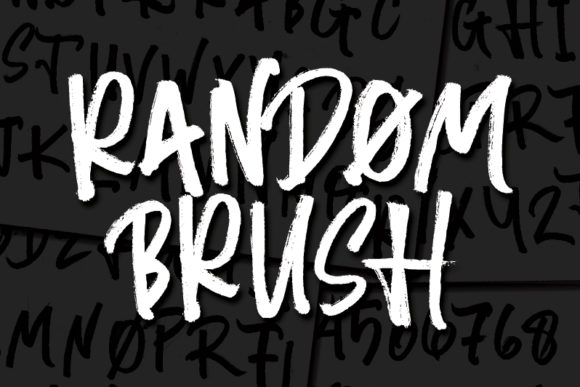 Random Brush Font Poster 1