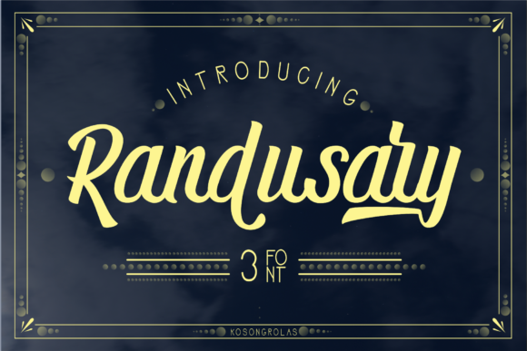 Randusary Font Randusary Font Poster 1