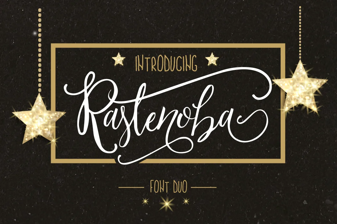 Rastenoba Script Font Rastenoba Script Font Poster 1