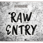 Raw Entry Font Poster 1