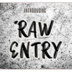 Raw Entry Font Poster 1