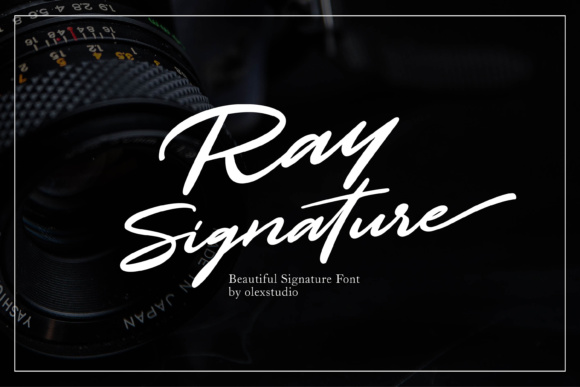 Ray Signature Font Poster 1