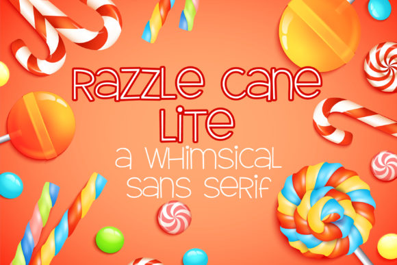 Razzle Cane Lite Font Poster 1