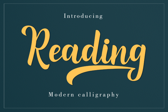 Reading Script Font Poster 1