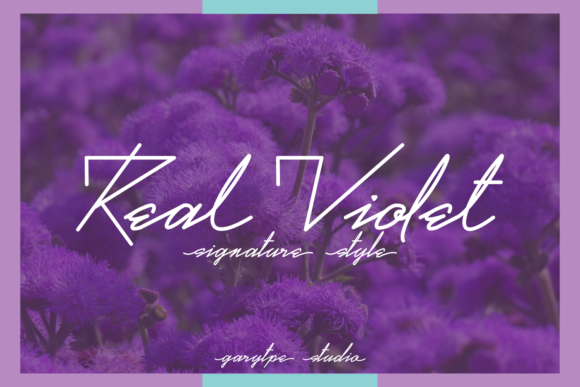 Real Violet Font Poster 1