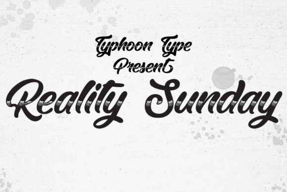 Reality Sunday Font Poster 1