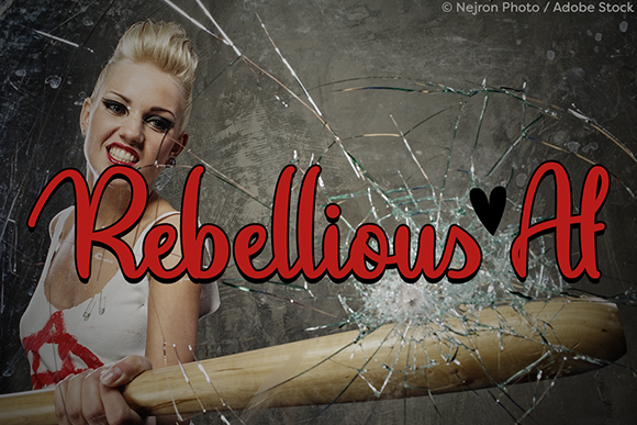 Rebellious Af Font Poster 1