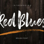 Red Blues Font Poster 1