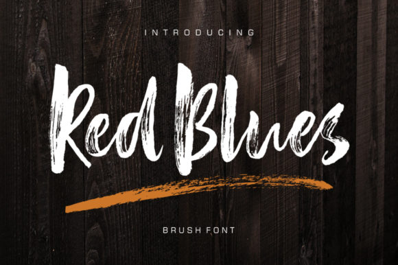 Red Blues Font Poster 1