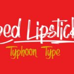 Red Lipstick Font Poster 2