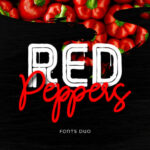 Red Peppers Font Poster 1