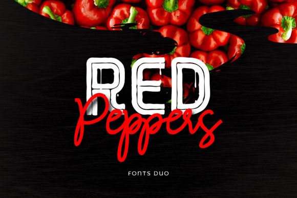 Red Peppers Font Poster 1