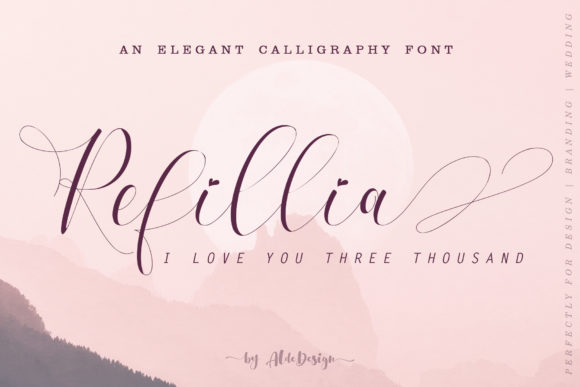Refillia Calligraphy Font Poster 1