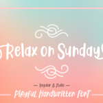 Relax on Sunday Font Poster 1