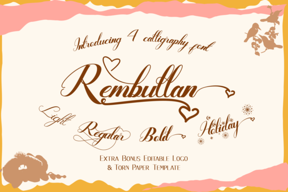 Rembullan Font Poster 1