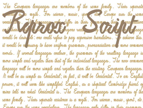 Reprox Script Font Poster 1