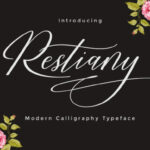 Restiany Script Font Poster 1