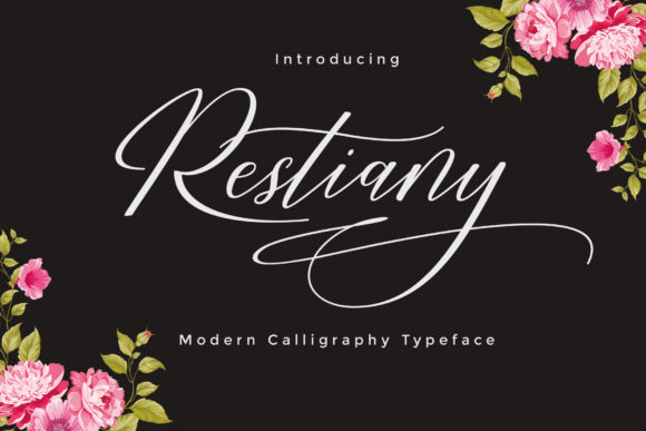 Restiany Script Font Poster 1