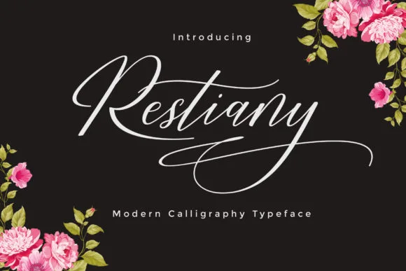 Restiany Script Font Restiany Script Font Poster 1