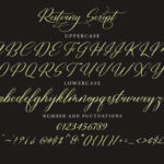 Restiany Script Font Poster 7