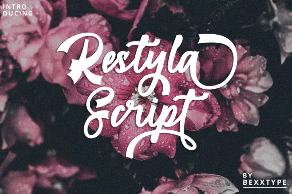 Restyla Script Font Restyla Script Font Poster 1