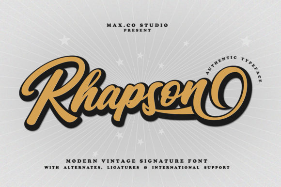 Rhapson Script Font Poster 1