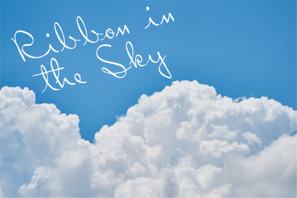Ribbon in the Sky Font Poster 1