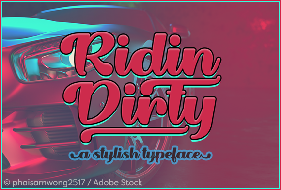 Ridin Dirty Font Poster 1