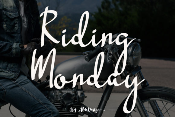 Riding Monday Font Poster 1